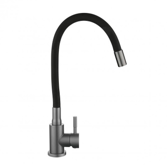 Змішувач для кухні Lidz Aria 015F3 (k35) з гнучким виливом Graphite/Black (LDARI015F3BGRP49564)