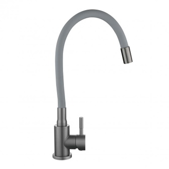 Змішувач для кухні Lidz Aria 015F3 (k35) з гнучким виливом Graphite/Grey (LDARI015F3GGRP49565)