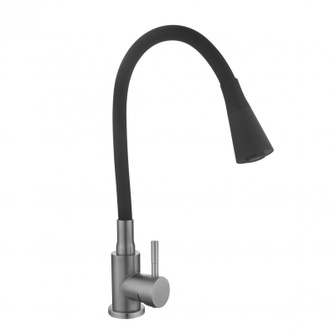 Змішувач для кухні Lidz Aria 015F31 (k35) з гнучким виливом Graphite/Black (LDARI015F31BGRP49566)