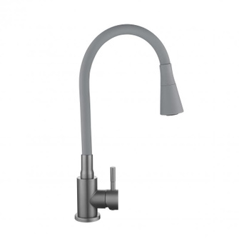 Змішувач для кухні Lidz Aria 015F31 (k35) з гнучким виливом Graphite/Grey (LDARI015F31GGRP49567)