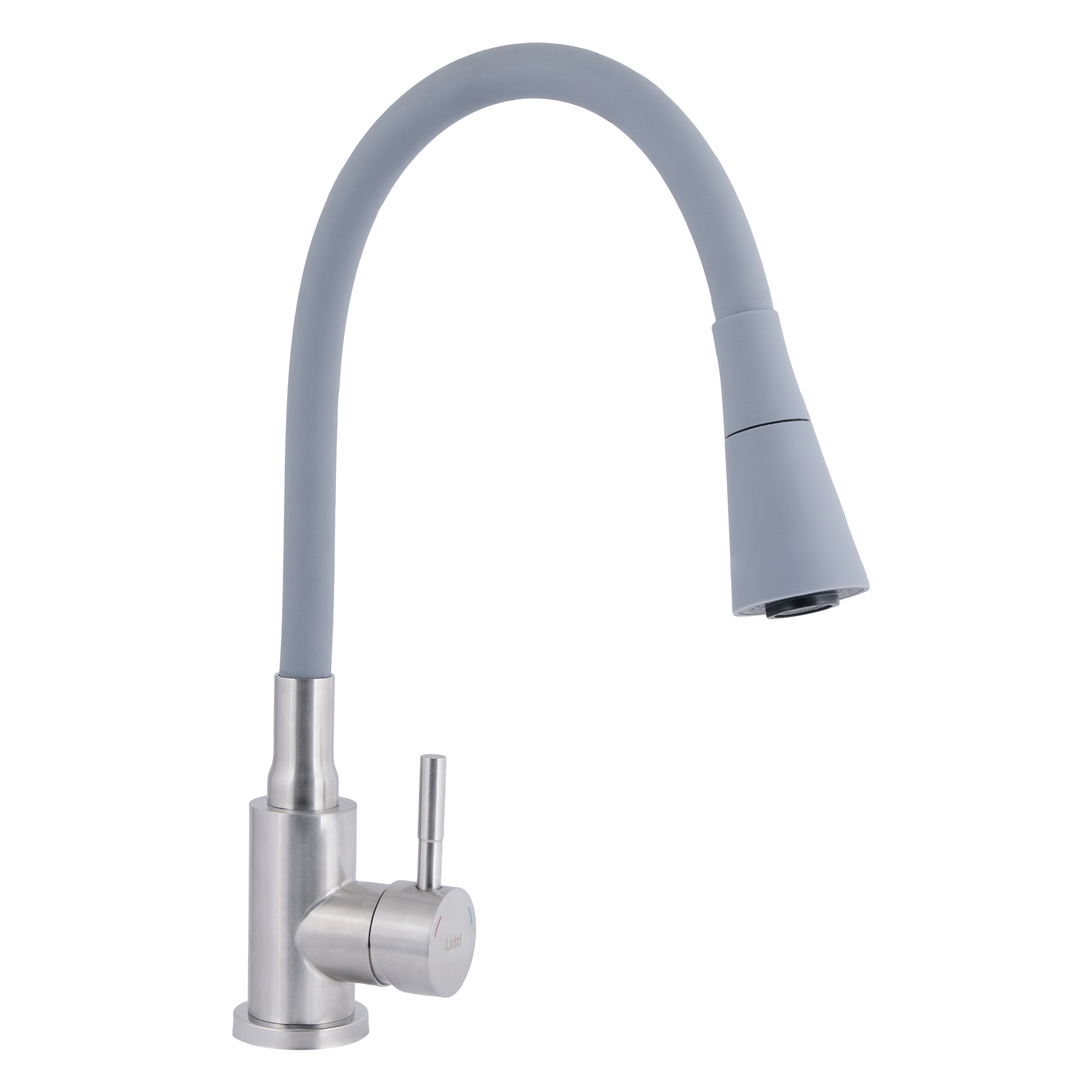 Змішувач для кухні Lidz Aria 015F31 з гнучким виливом (k35) Grey / Nickel (LDARI015F31GNK31871)