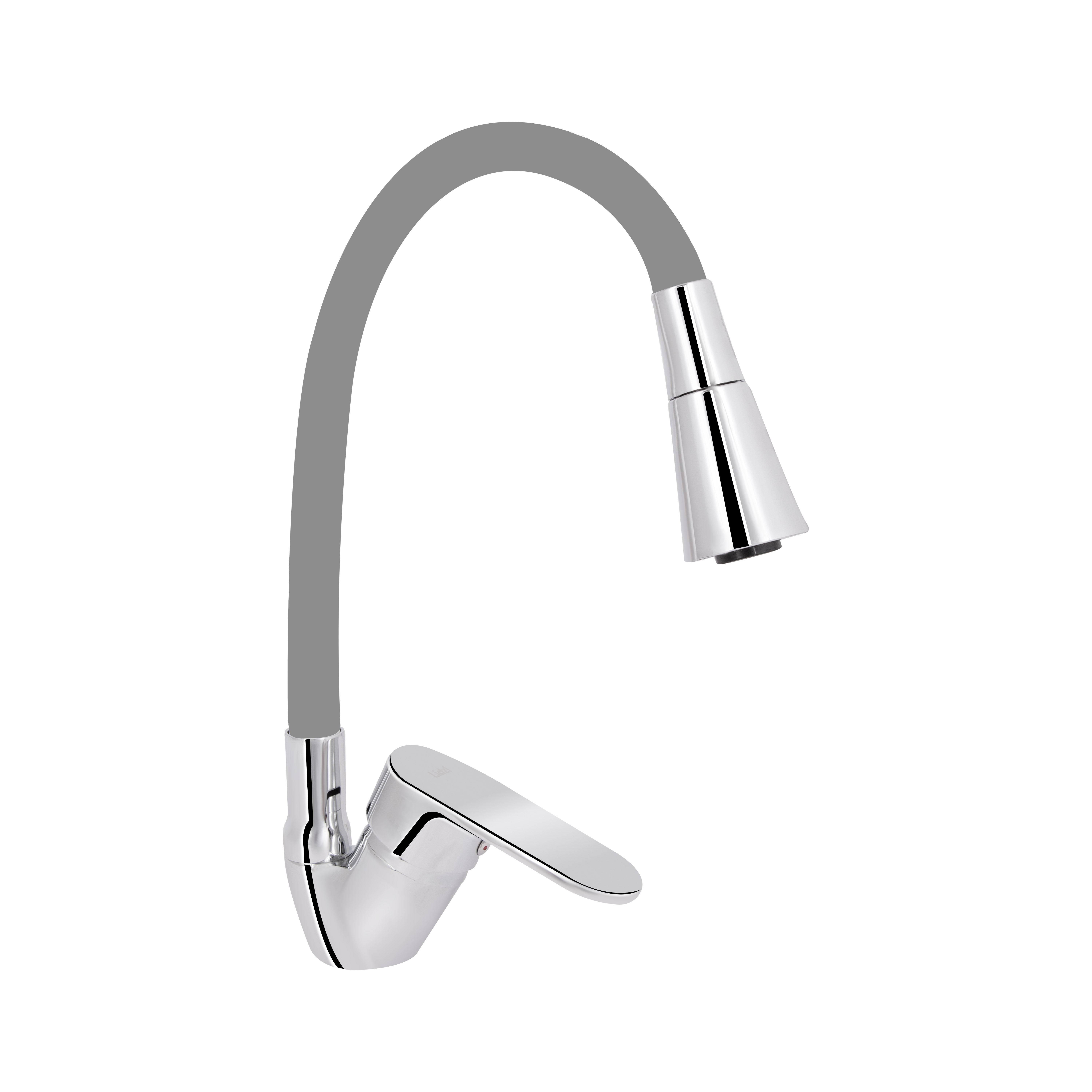 Змішувач для кухні Lidz Tani 008F3 з гнучким виливом (k40) Chrome/Grey (LDTAN008F3GCR39507)