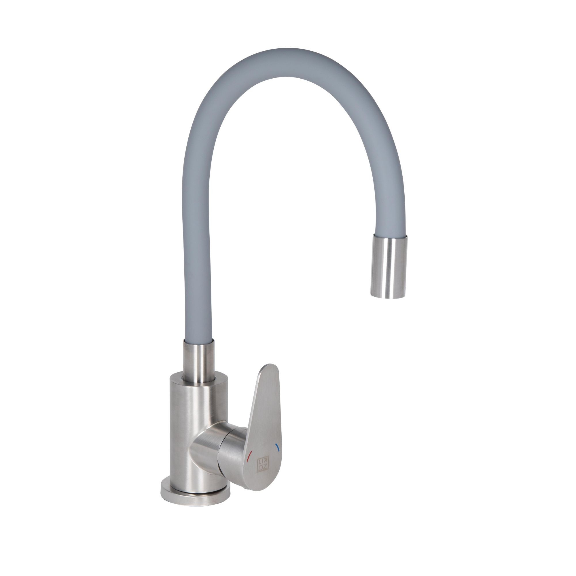 Змішувач для кухні Lidz Vida 015F3 з гнучким виливом (k35) Grey (LDVID015F3GRE43356)