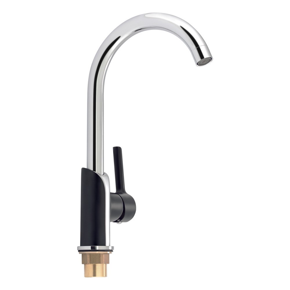 Змішувач для кухні Qtap Grand Chrome/Black (QTGRABCR007F) Змішувач для кухні Qtap Grand Chrome/Black (QTGRABCR007F)