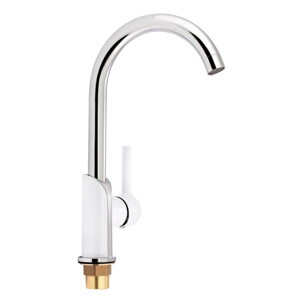 Змішувач для кухні Qtap Grand Chrome/White (QTGRAWCR007F) Змішувач для кухні Qtap Grand Chrome/White (QTGRAWCR007F)