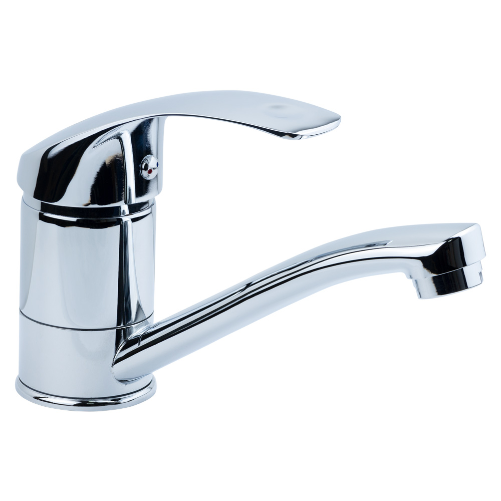 Змішувач для кухні TAU s04 гусак прямий 250мм на гайці Ø40 мм