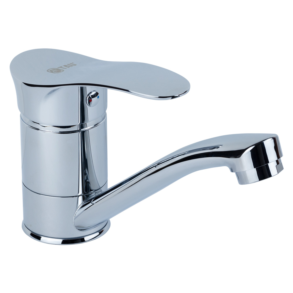 Змішувач для кухні TAU s07 гусак прямий 150мм на гайці Ø40 мм