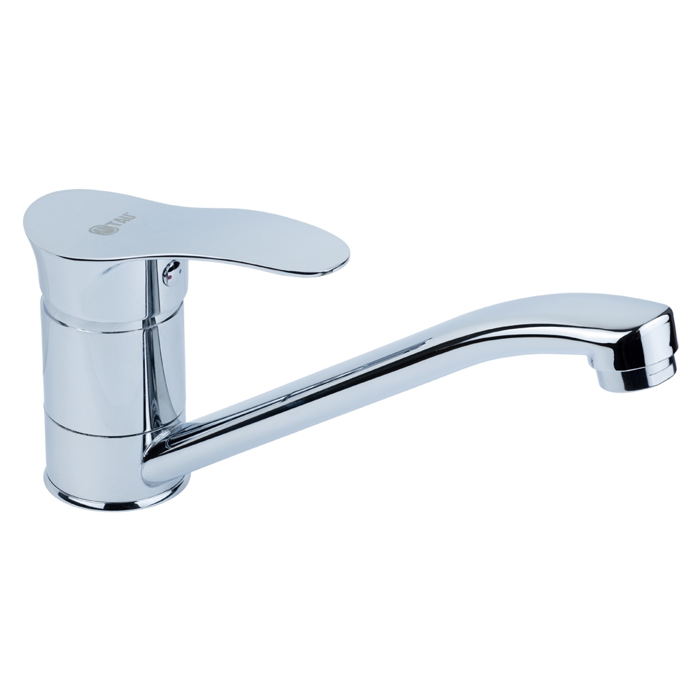 Змішувач для кухні TAU s07 гусак прямий 250мм на гайці Ø40 мм