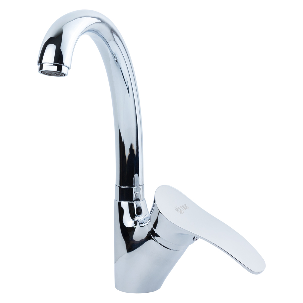 Змішувач для кухні TAU s07 гусак вухо лат. шток на гайці Ø40 мм Змішувач для кухні TAU s07 гусак вухо лат. шток на гайці Ø40 мм