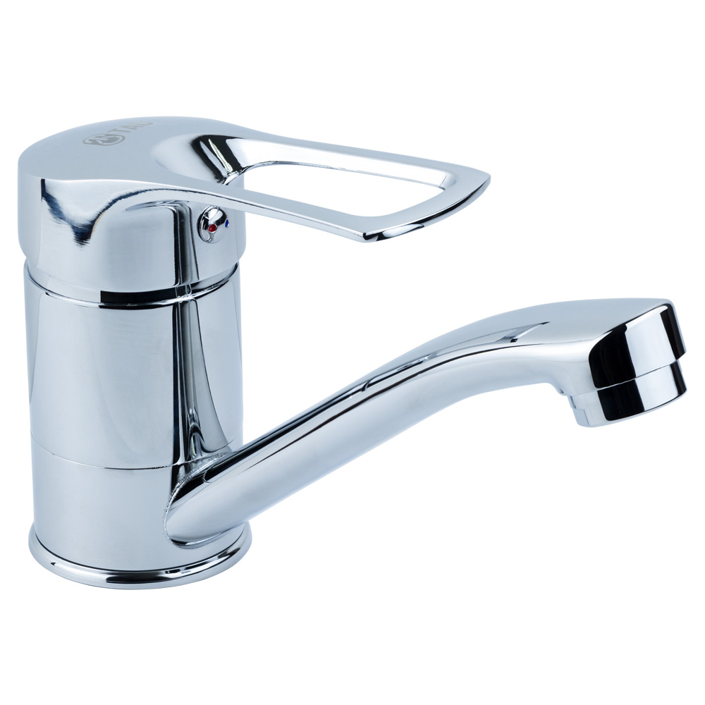 Змішувач для кухні TAU s43 гусак прямий 150мм на гайці Ø40 мм