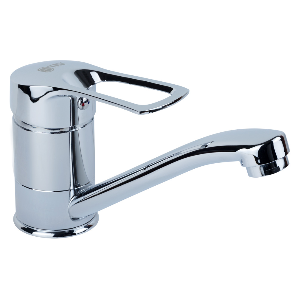 Змішувач для кухні TAU s43 гусак прямий 150мм на шпильці Ø40 мм