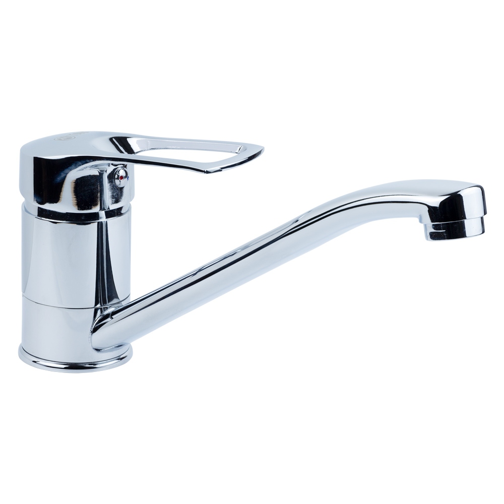 Змішувач для кухні TAU s43 гусак прямий 250мм на гайці Ø40 мм