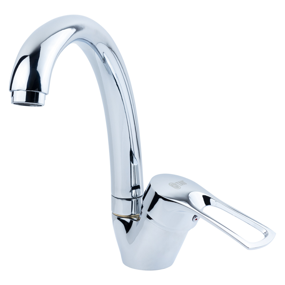 Змішувач для кухні TAU s43 гусак вухо на гайці Ø40 мм Змішувач для кухні TAU s43 гусак вухо на гайці Ø40 мм