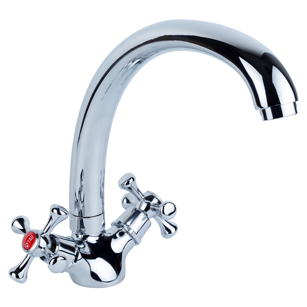 Змішувач для кухні TAU s85 1/2" гусак вухо на гайці