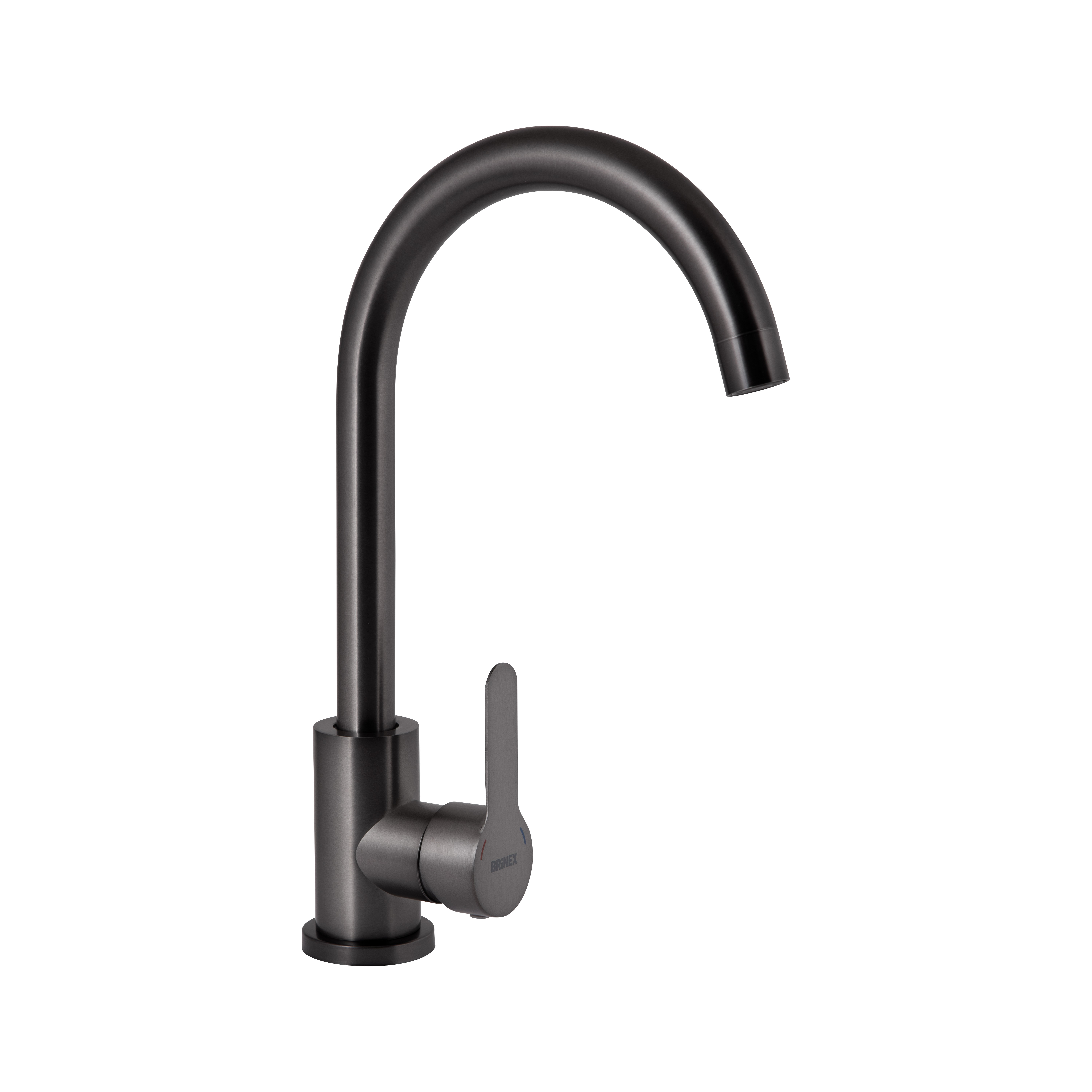 Змішувач для кухні U-образний Brinex Pure 015F U-образний Graphite (BRIPUR015FGRP)