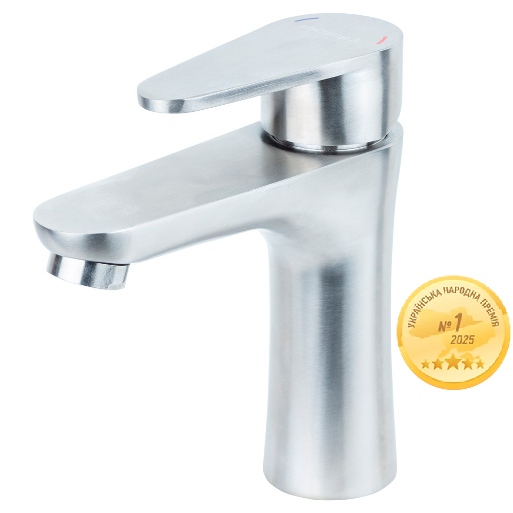 Змішувач для раковини Aquatica SS HT Ø35 литий на гайці