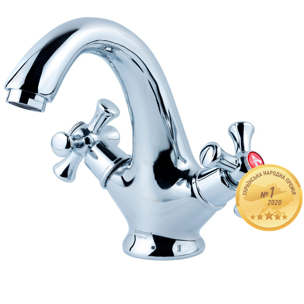 Змішувач для раковини Aquatica PL 1/2" литий на шпильці Змішувач для раковини Aquatica PL 1/2" литий на шпильці