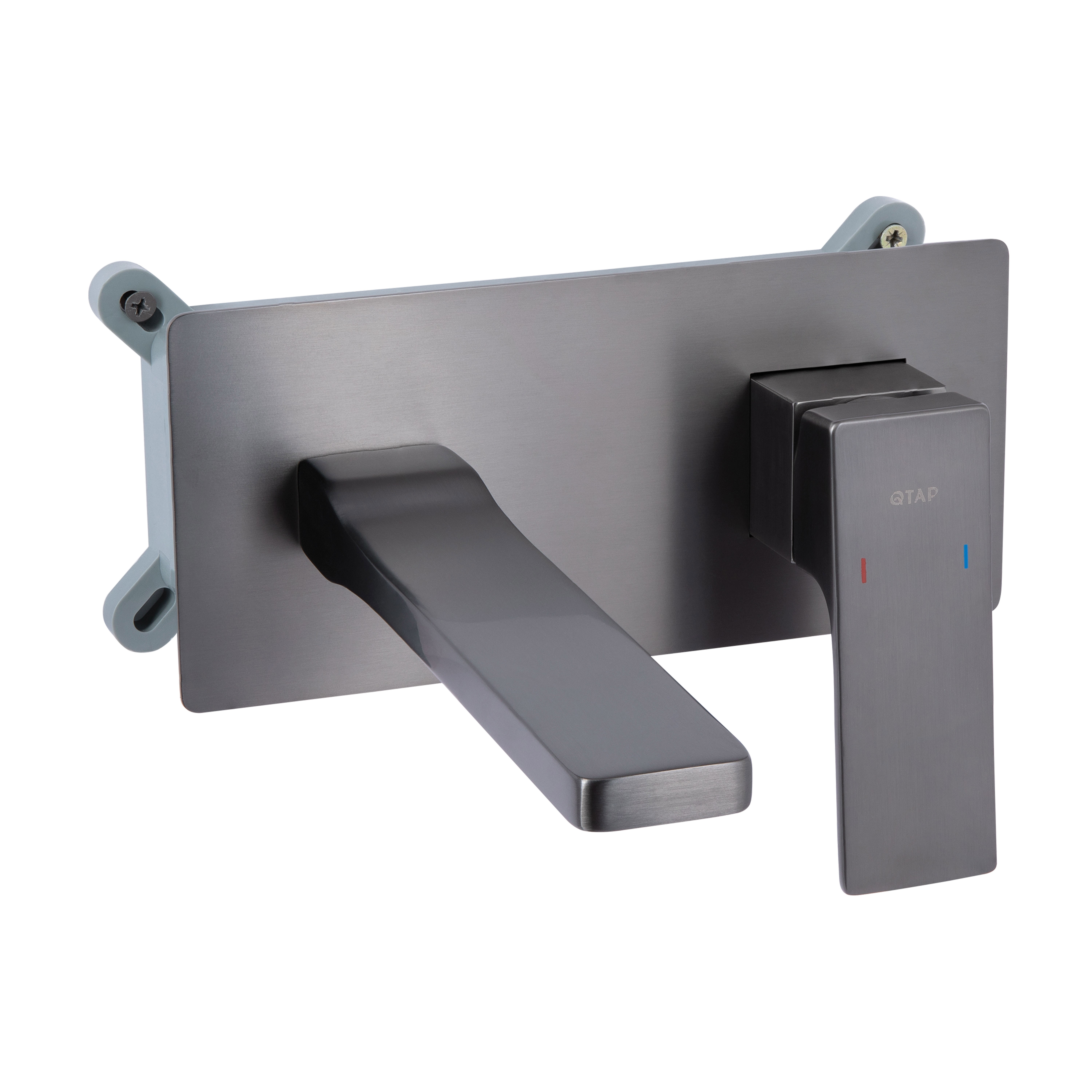 Змішувач для раковини Qtap Gemini прихованого монтажу Gunmetal Black PVD (QTGEM273GMB45695)