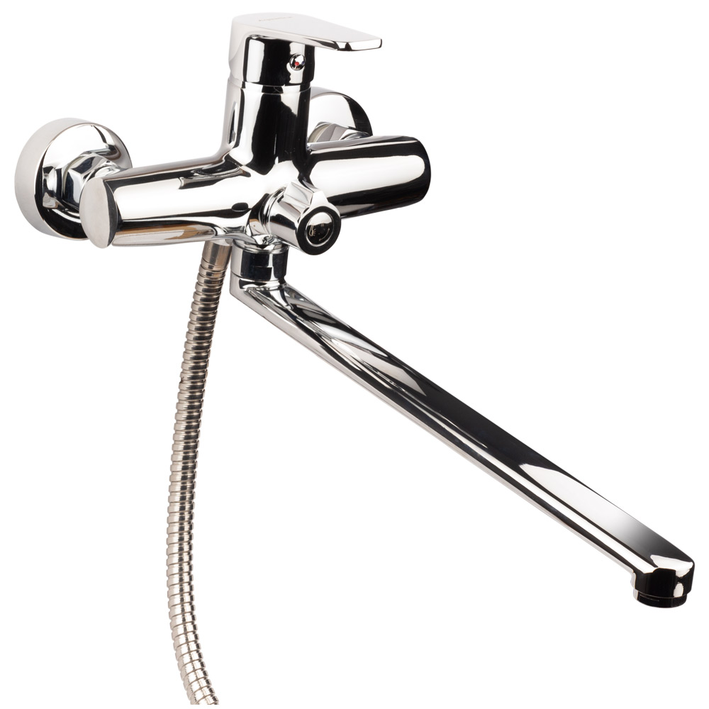 Змішувач для ванни Aquatica s30 прямий 350мм дивертор вбудований картриджний Ø35 мм Змішувач для ванни Aquatica s30 прямий 350мм дивертор вбудований картриджний Ø35 мм