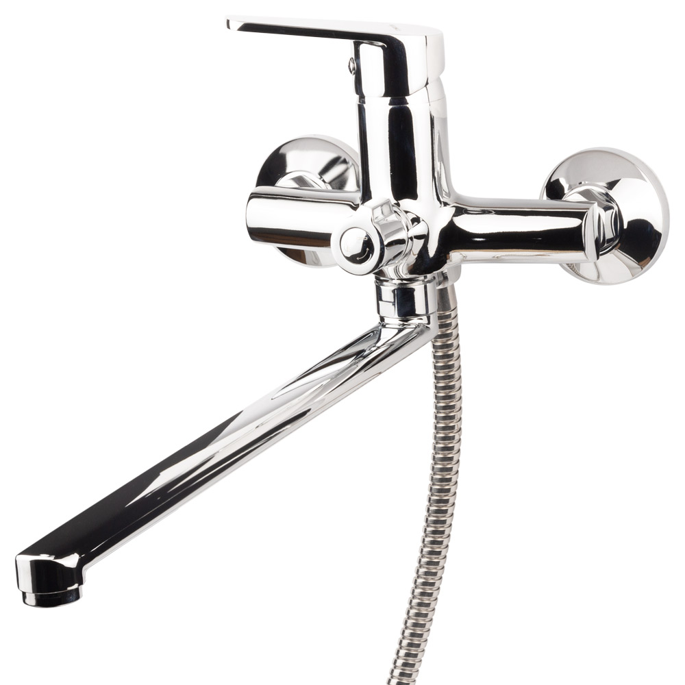 Змішувач для ванни Aquatica s37 прямий 350мм дивертор вбудований картриджний Ø35 мм Змішувач для ванни Aquatica s37 прямий 350мм дивертор вбудований картриджний Ø35 мм