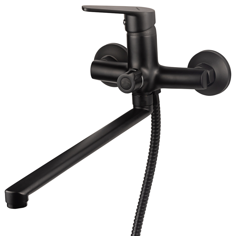 Змішувач для ванни Aquatica s37 прямий 350мм дивертор вбудований картриджний (B) Ø35 мм