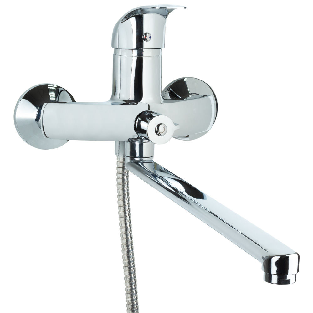 Змішувач для ванни TAU SD вилив прямий 350мм дивертор вбудований картриджний Ø40 мм Змішувач для ванни TAU SD вилив прямий 350мм дивертор вбудований картриджний Ø40 мм