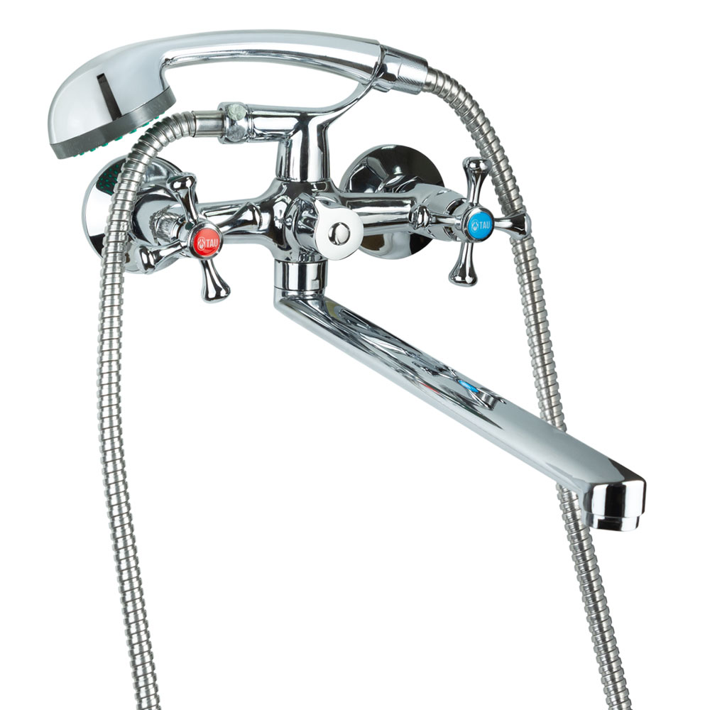 Змішувач для ванни TAU VN 1/2" гусак прямий 350 мм дивертор вбудований картриджний Змішувач для ванни TAU VN 1/2" гусак прямий 350 мм дивертор вбудований картриджний