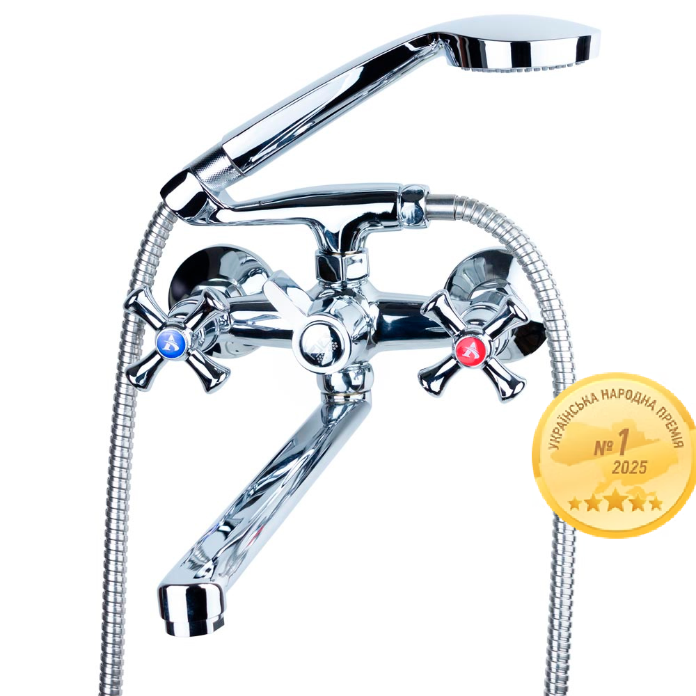 Змішувач для ванни Aquatica PL 1/2" вилив прямий 350мм дивертор вбудований картриджний Змішувач для ванни Aquatica PL 1/2" вилив прямий 350мм дивертор вбудований картриджний