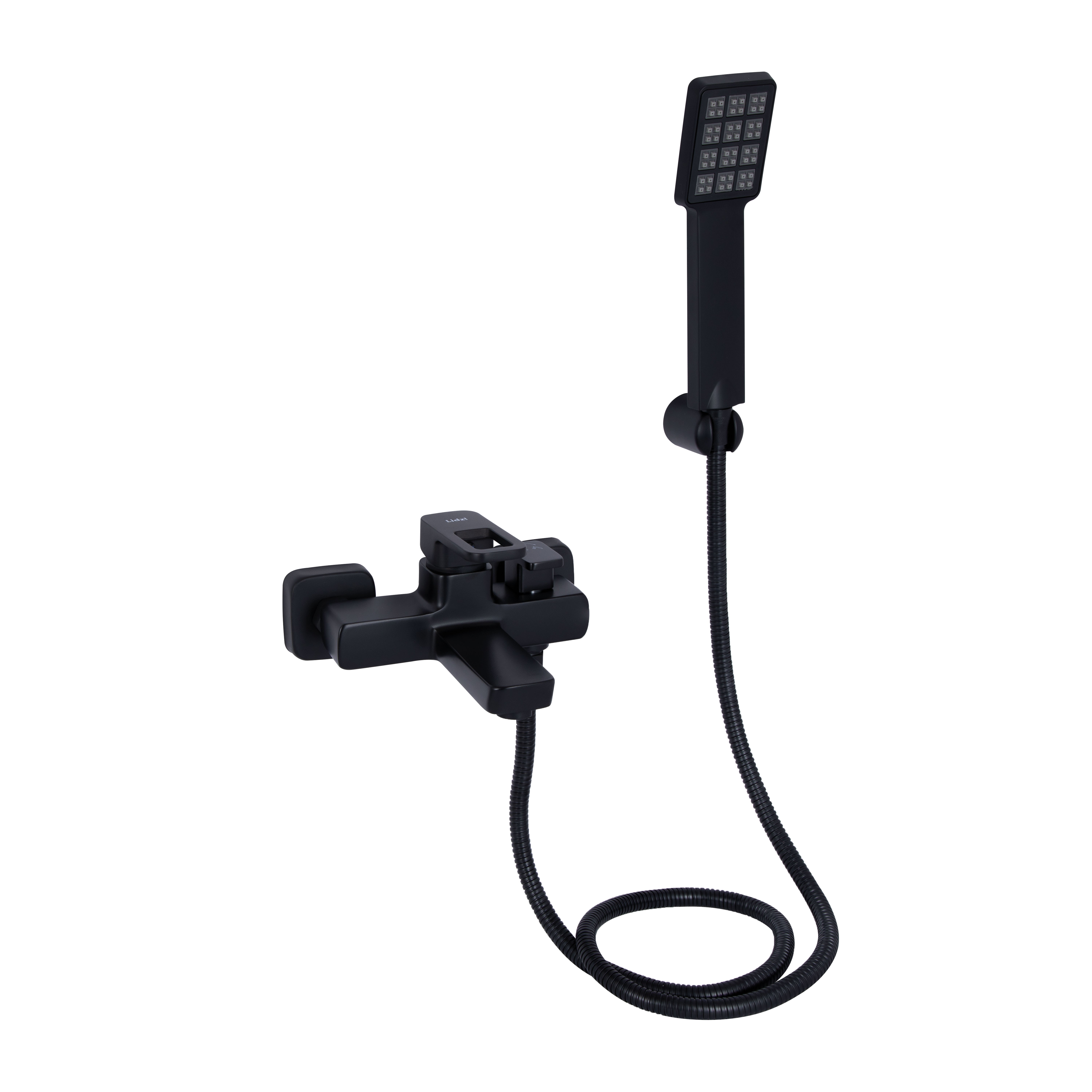 Змішувач для ванни Lidz Wawel 006 (з душовим гарнітуром) (k35) Black (LDWAW006BLA45393)