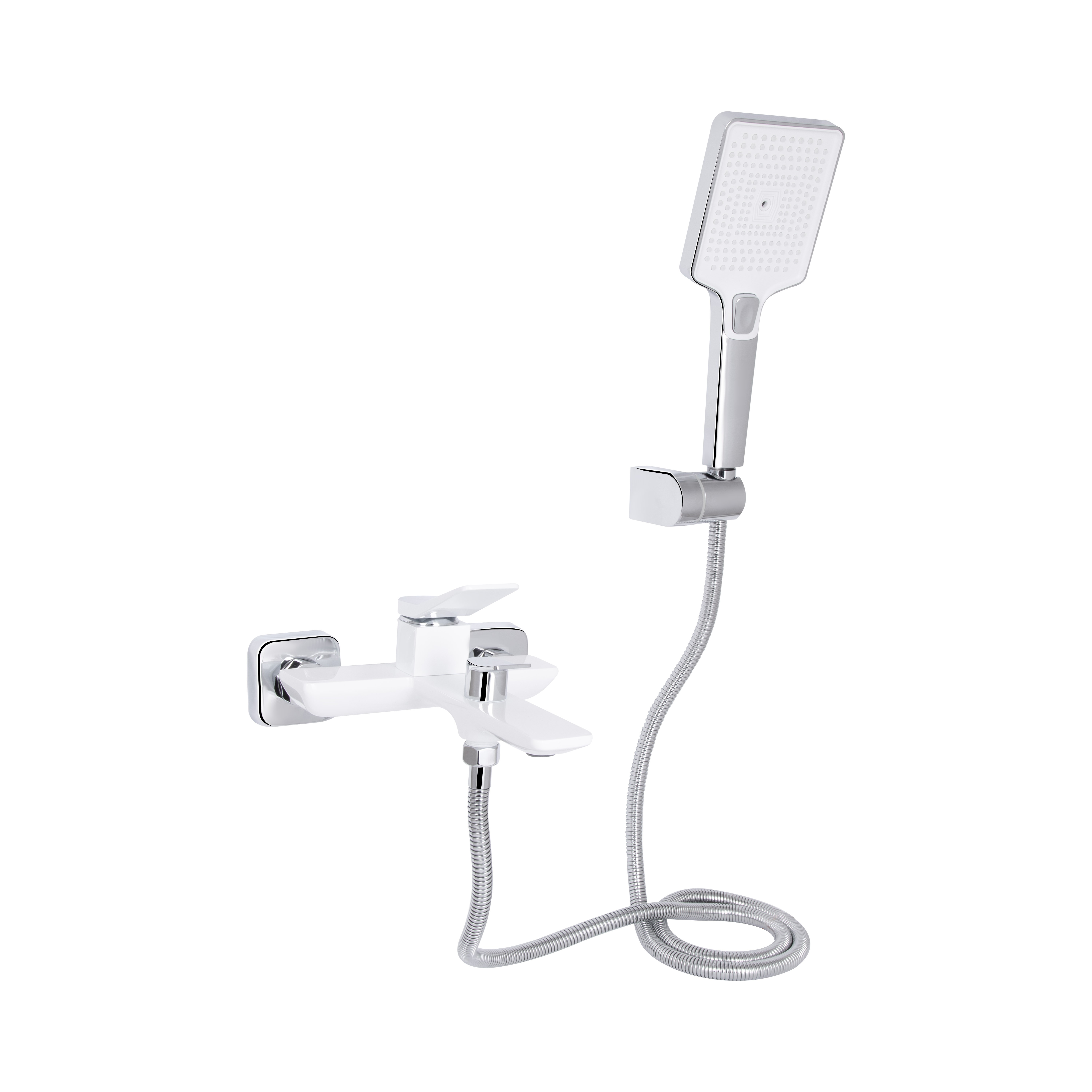 Змішувач для ванни Qtap Presto (з душовим гарнітуром) Chrome/White (QTPRE259CRW45579)