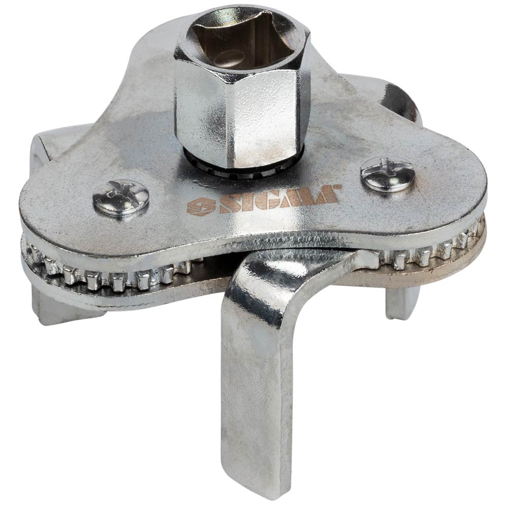 Съемник масляного фильтра Sigma "краб" Ø63-103 мм с плоским захватом и переходником 1/2"-3/8"